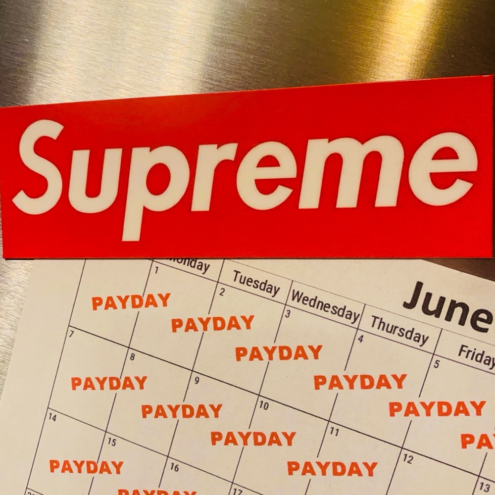 Custom Made Supreme Fridge Magnet !